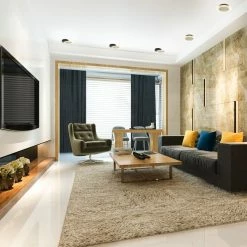 Steinhauer Lido Deckenleuchte LED Schwarz, Gold, 1-flammig