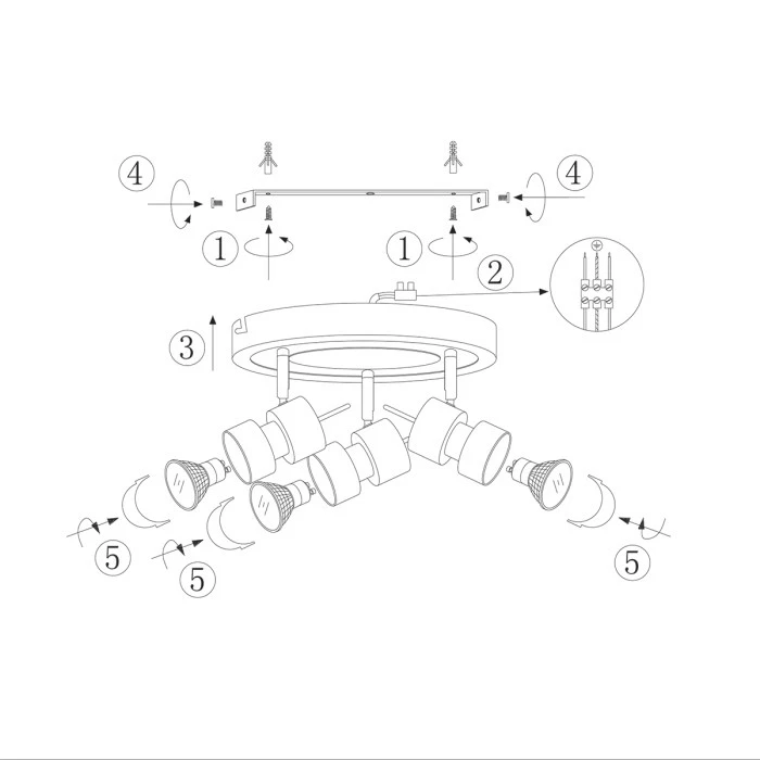 Steinhauer Natasja Deckenleuchte LED Schwarz, 3-flammig – Bild 10