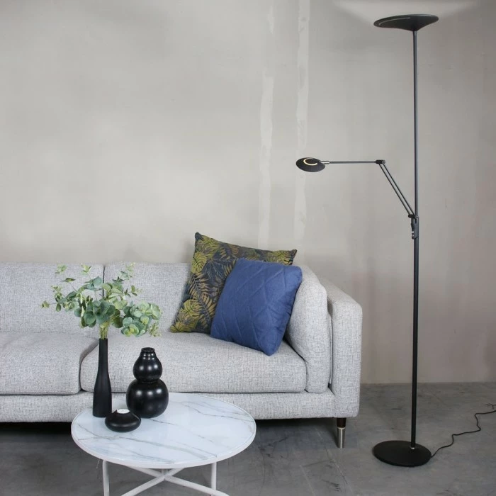 Steinhauer Zodiac Deckenfluter LED Schwarz, 2-flammig – Bild 7