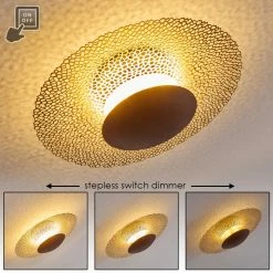 Hofstein Sunrise Deckenleuchte LED Rostfarben, Gold, 1-flammig
