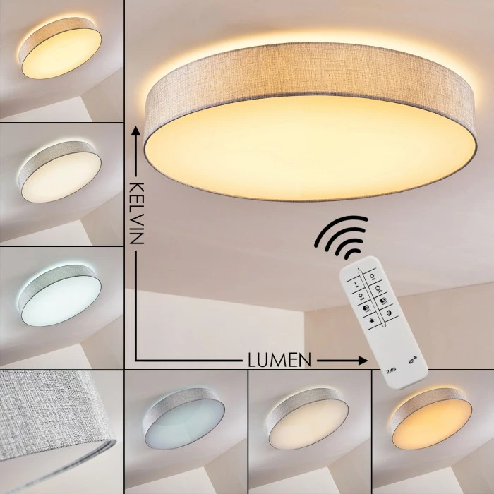 Hofstein Tallaboa Deckenleuchte LED Weiß, 1-flammig, Fernbedienung