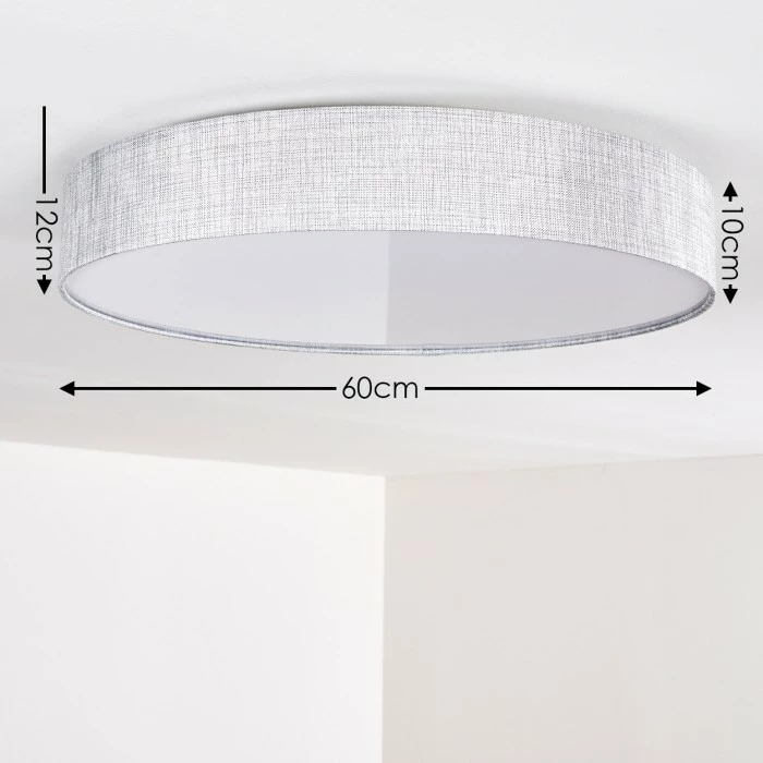 Hofstein Tallaboa Deckenleuchte LED Silber, 1-flammig, Fernbedienung – Bild 2