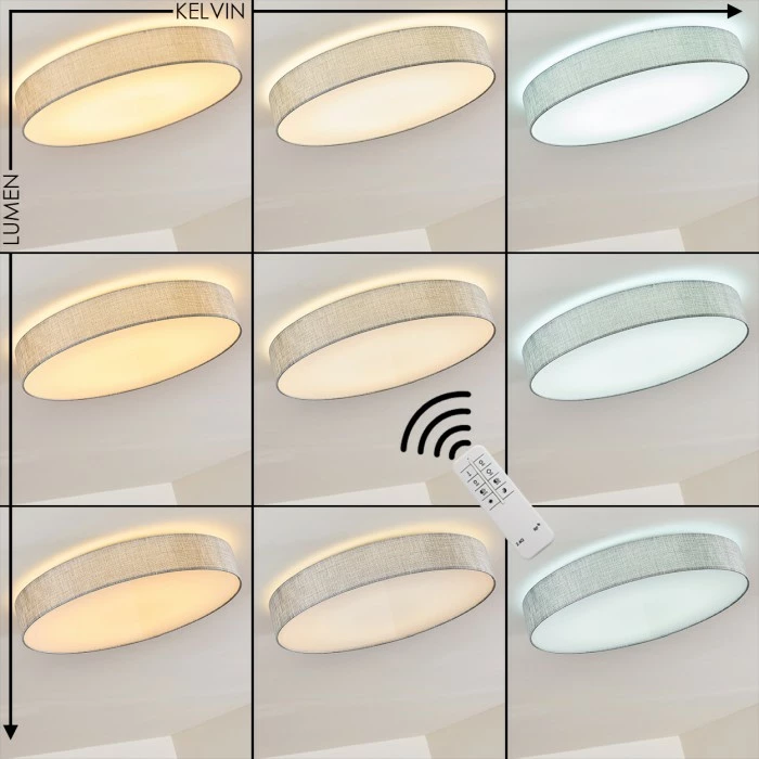 Hofstein Tallaboa Deckenleuchte LED Silber, 1-flammig, Fernbedienung – Bild 23