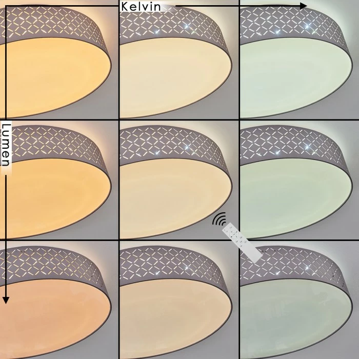 Hofstein Tallaboa Deckenleuchte LED Weiß, 1-flammig, Fernbedienung – Bild 2