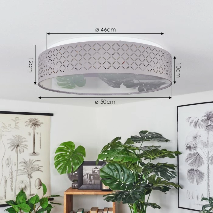 Hofstein Tallaboa Deckenleuchte LED Weiß, 1-flammig, Fernbedienung – Bild 4