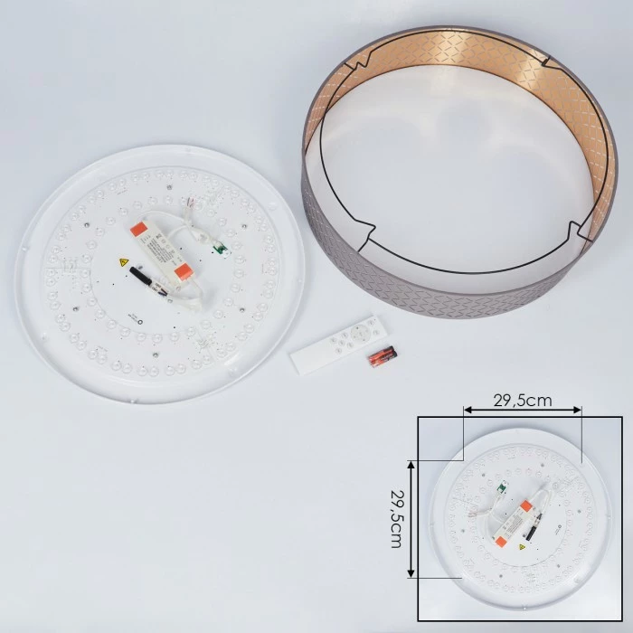 Hofstein Tallaboa Deckenleuchte LED Weiß, 1-flammig, Fernbedienung – Bild 5