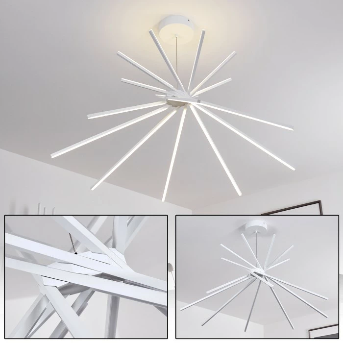 Hofstein Teles Deckenleuchte LED Weiß, 1-flammig