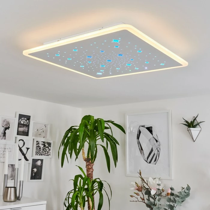 Hofstein Telsen Deckenpanel LED Weiß, 2-flammig, Fernbedienung, Farbwechsler – Bild 11