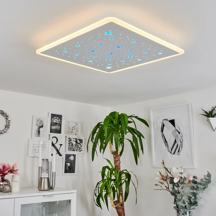 Hofstein Telsen Deckenpanel LED Weiß, 2-flammig, Fernbedienung, Farbwechsler – Bild 9