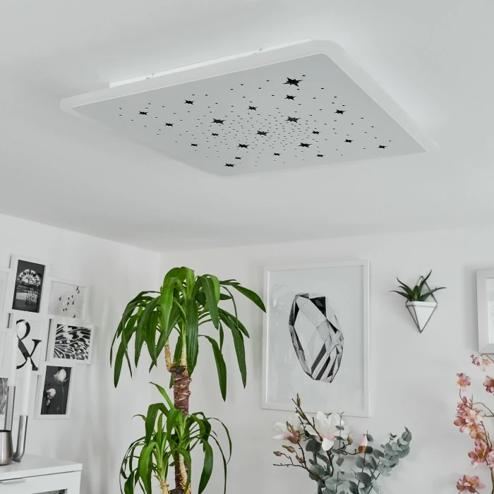 Hofstein Telsen Deckenpanel LED Weiß, 2-flammig, Fernbedienung, Farbwechsler – Bild 10