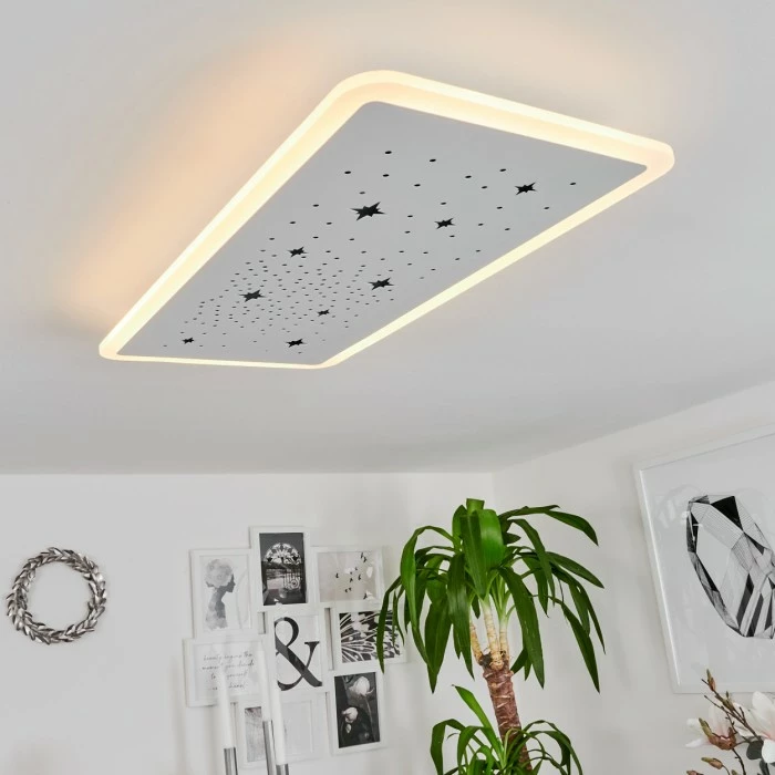 Hofstein Telsen Deckenpanel LED Weiß, 2-flammig, Fernbedienung, Farbwechsler – Bild 9