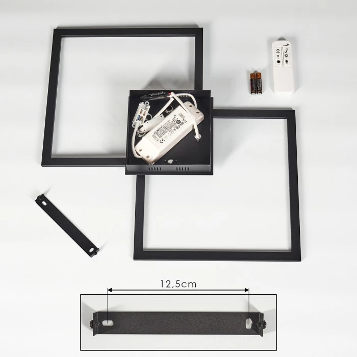 Hofstein Thara Deckenleuchte LED Schwarz, 1-flammig, Fernbedienung – Bild 5