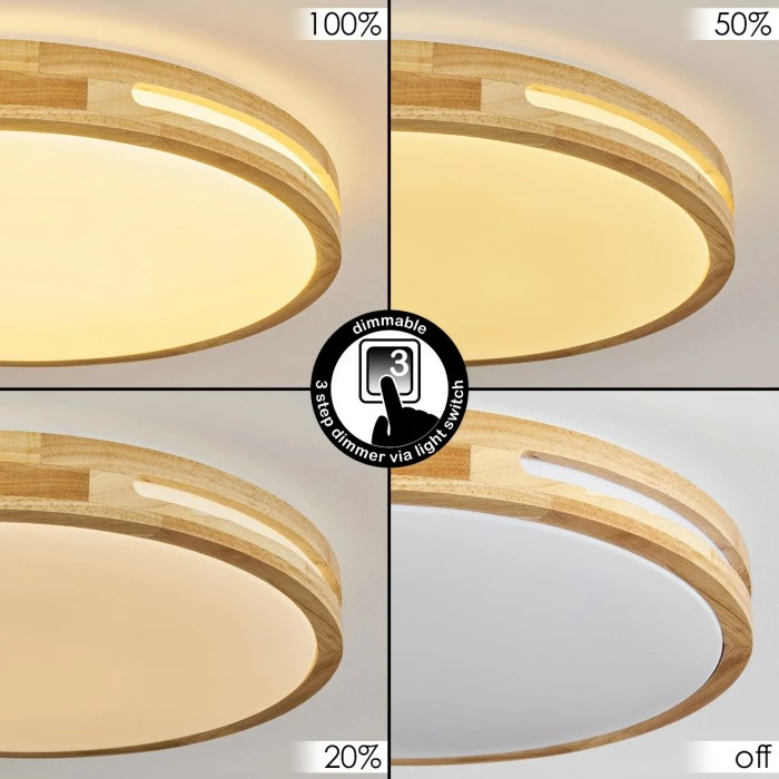 Hofstein Tikkala Deckenleuchte LED Naturfarben, 1-flammig – Bild 2