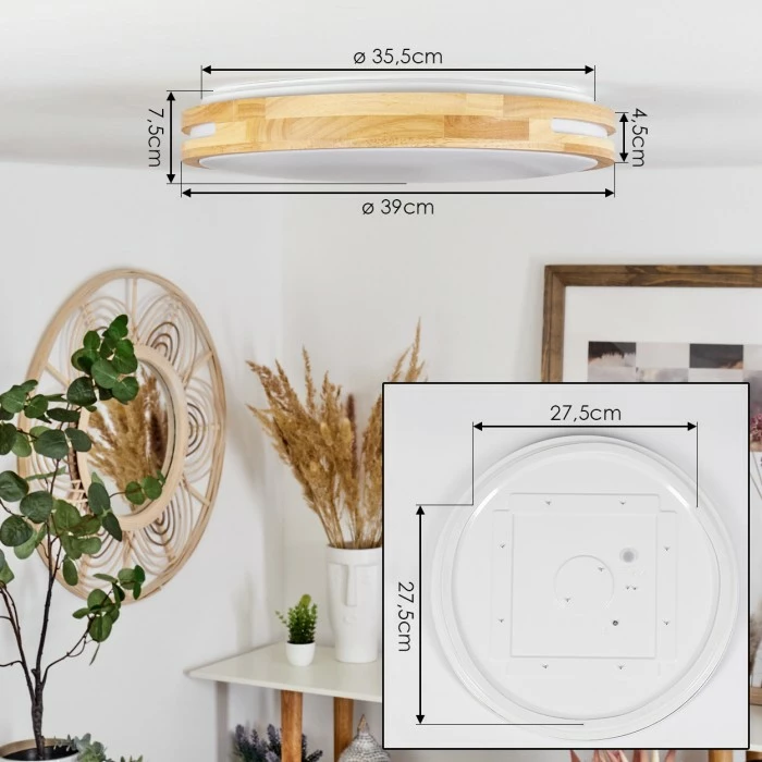 Hofstein Tikkala Deckenleuchte LED Naturfarben, 1-flammig – Bild 4
