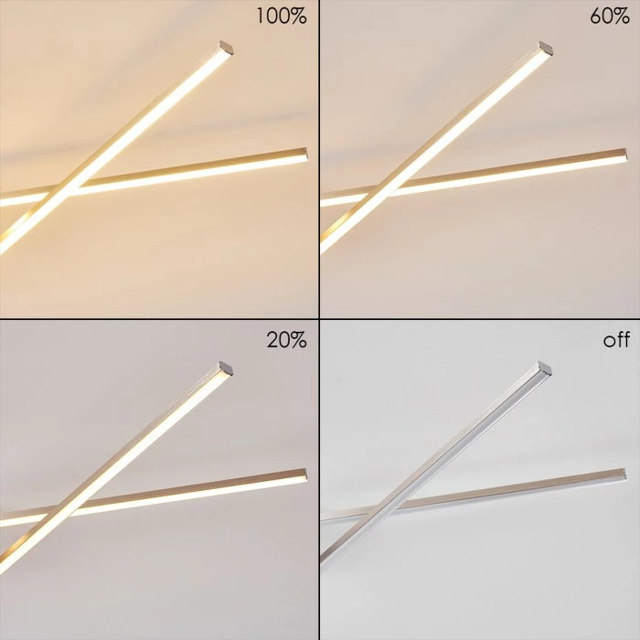 Hofstein Tornio Deckenleuchte LED Nickel-Matt, 3-flammig – Bild 3