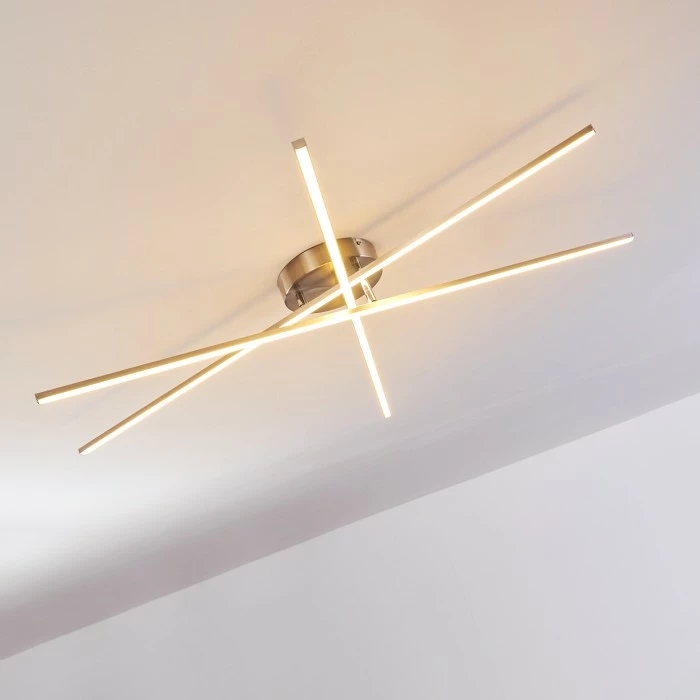 Hofstein Tornio Deckenleuchte LED Nickel-Matt, 3-flammig – Bild 9