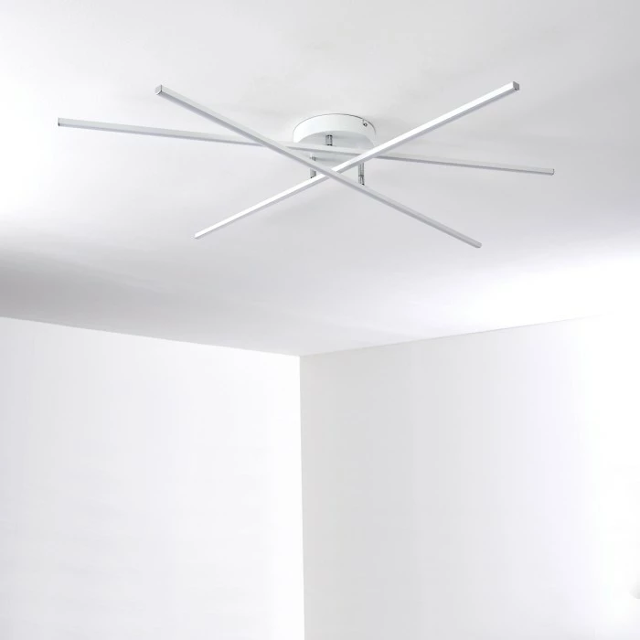 Hofstein Tornio Deckenleuchte LED Nickel-Matt, Weiß, 3-flammig – Bild 15