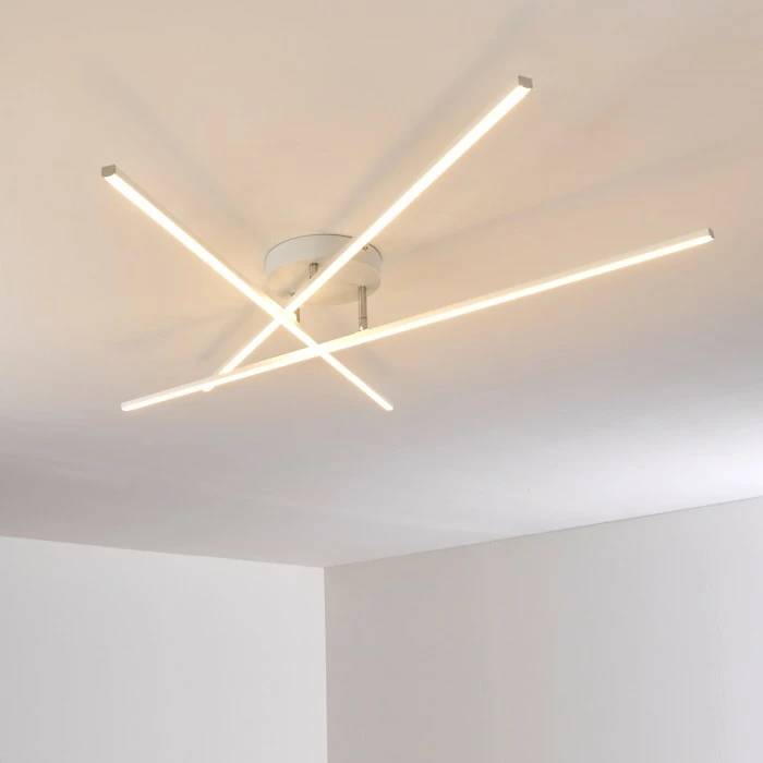 Hofstein Tornio Deckenleuchte LED Nickel-Matt, Weiß, 3-flammig – Bild 17