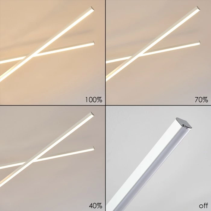 Hofstein Tornio Deckenleuchte LED Nickel-Matt, Weiß, 3-flammig – Bild 3