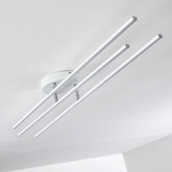 Hofstein Tornio Deckenleuchte LED Nickel-Matt, Weiß, 3-flammig – Bild 21