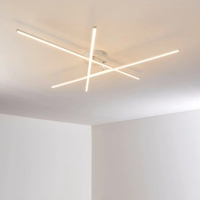 Hofstein Tornio Deckenleuchte LED Nickel-Matt, Weiß, 3-flammig – Bild 23