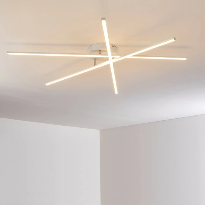 Hofstein Tornio Deckenleuchte LED Nickel-Matt, Weiß, 3-flammig – Bild 4