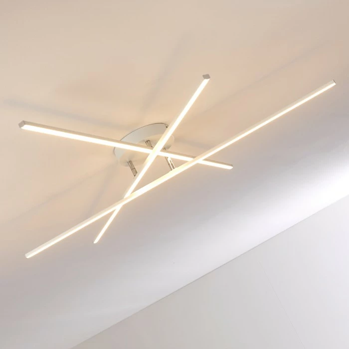 Hofstein Tornio Deckenleuchte LED Nickel-Matt, Weiß, 3-flammig – Bild 6