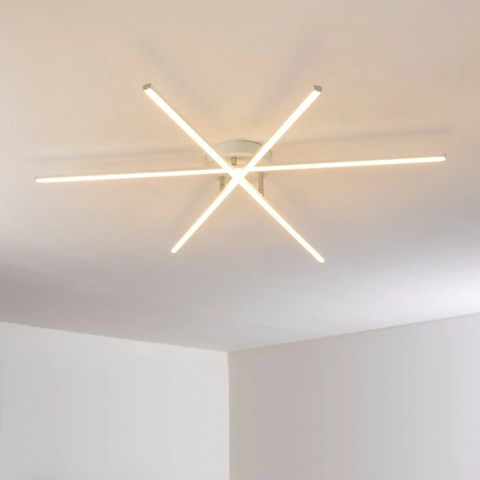 Hofstein Tornio Deckenleuchte LED Nickel-Matt, Weiß, 3-flammig – Bild 10