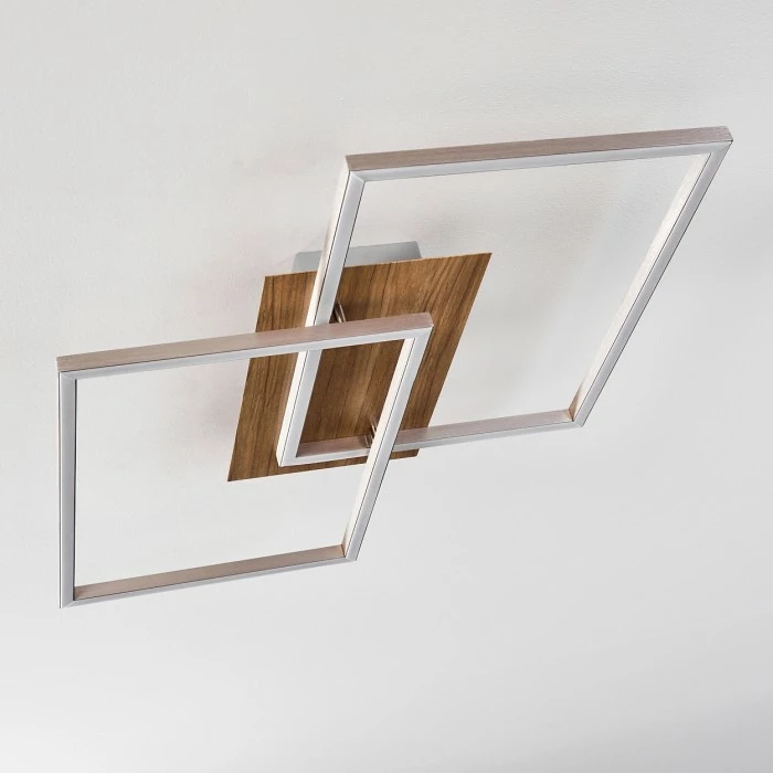 Hofstein Torres Deckenleuchte LED Nickel-Matt, 2-flammig, Fernbedienung – Bild 8