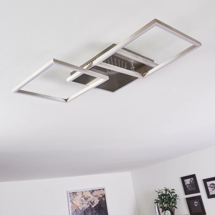 Hofstein Torres Deckenleuchte LED Nickel-Matt, 3-flammig – Bild 2