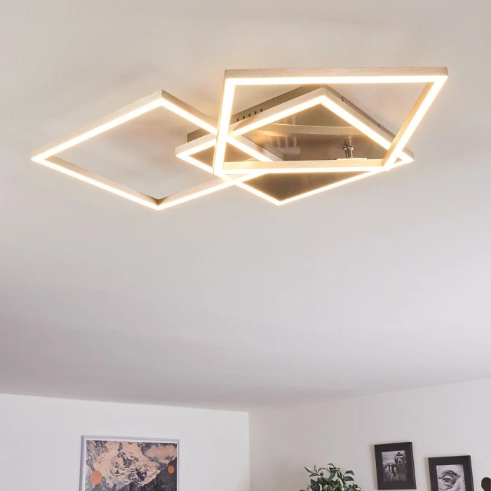 Hofstein Torres Deckenleuchte LED Nickel-Matt, 3-flammig – Bild 11