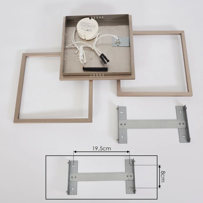 Hofstein Torres Deckenleuchte LED Nickel-Matt, 3-flammig – Bild 5