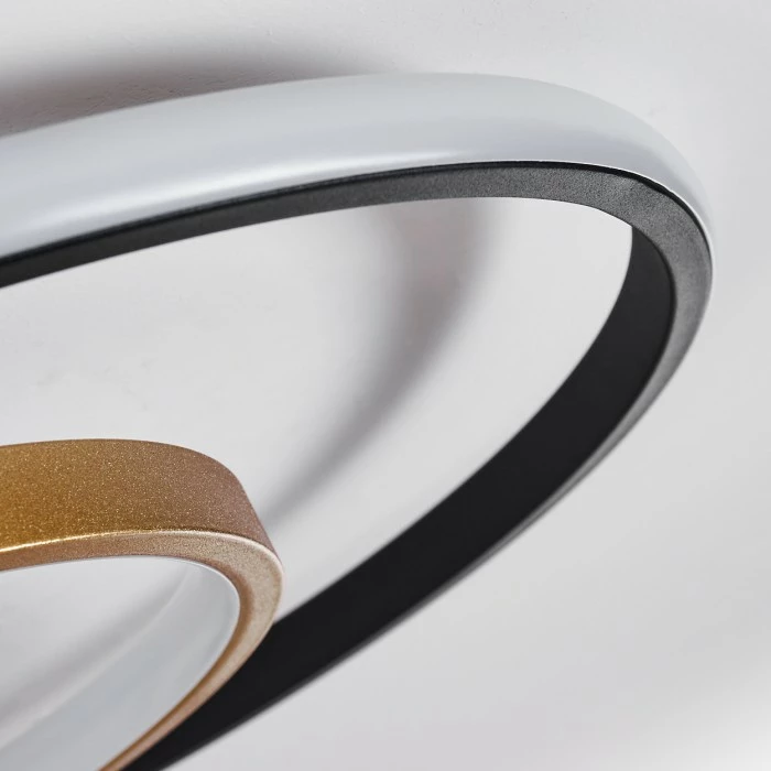 Hofstein Trapani Deckenleuchte LED Schwarz, Gold, 1-flammig, Fernbedienung, Farbwechsler – Bild 3