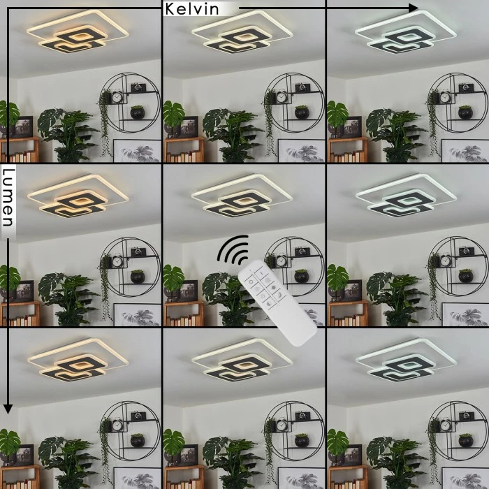 Hofstein Trapani Deckenleuchte LED Weiß, 1-flammig, Fernbedienung – Bild 2