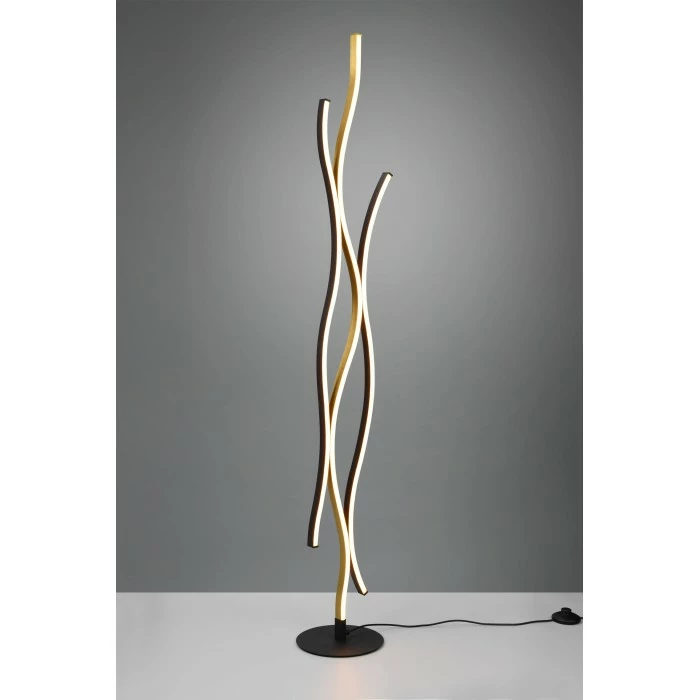 Trio Leuchten Trio Blaze Stehleuchte LED Messing, 1-flammig – Bild 2