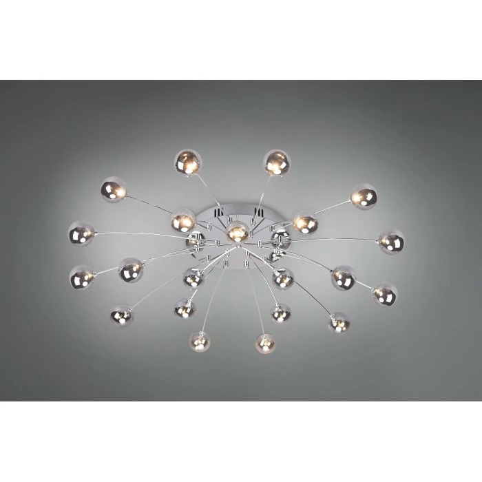 Trio Leuchten Trio Bullet Deckenleuchte LED Chrom, 21-flammig