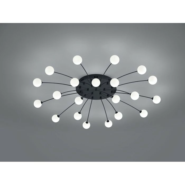 Trio Leuchten Trio Bullet Deckenleuchte LED Schwarz, 21-flammig