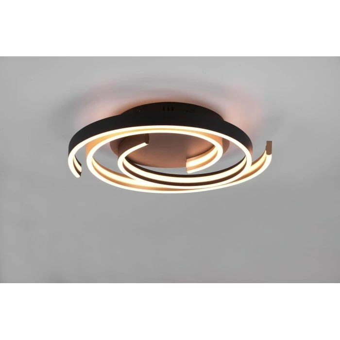 Trio Leuchten Trio Caya Deckenleuchte LED Messing, Schwarz, 1-flammig