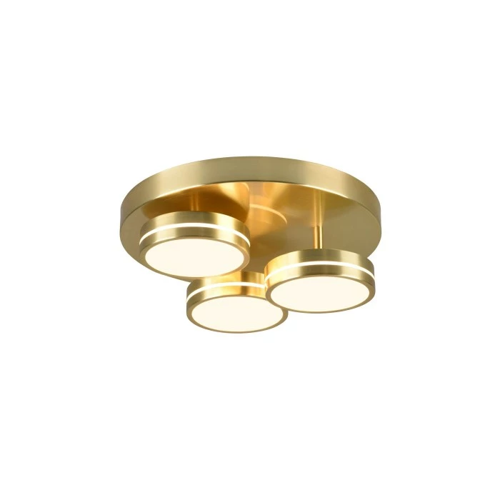 Trio Leuchten Trio Franklin Deckenleuchte LED Messing, 3-flammig – Bild 3