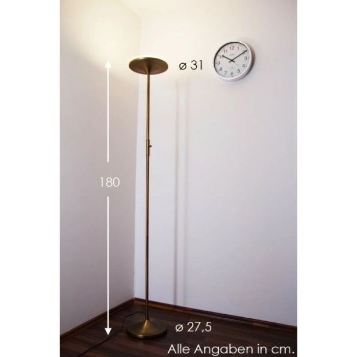 Trio Leuchten ARANGO Deckenfluter LED Messing, 1-flammig