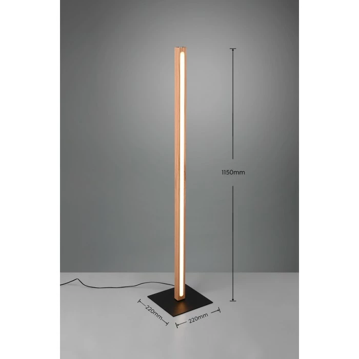 Trio Leuchten Bellari Stehleuchte LED Holz hell, 1-flammig – Bild 4