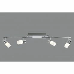 Trio Leuchten CLAPTON Deckenleuchte LED Chrom, Aluminium, Edelstahl, 4-flammig
