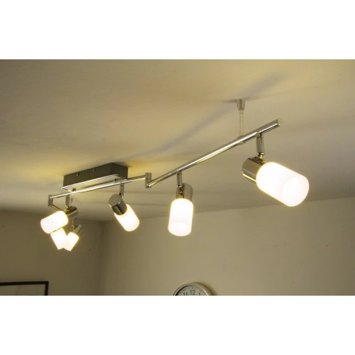 Trio Leuchten CLAPTON Deckenleuchte LED Chrom, Aluminium, Edelstahl, 6-flammig – Bild 3