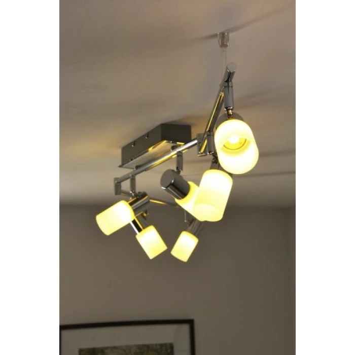 Trio Leuchten CLAPTON Deckenleuchte LED Chrom, Aluminium, Edelstahl, 6-flammig – Bild 6