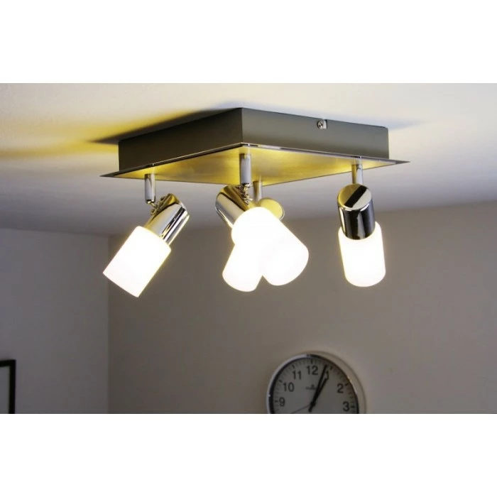 Trio Leuchten CLAPTON Deckenleuchte LED Chrom, Aluminium, Edelstahl, 4-flammig – Bild 6