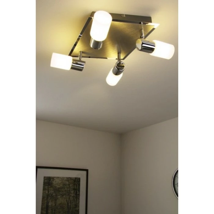 Trio Leuchten CLAPTON Deckenleuchte LED Chrom, Aluminium, Edelstahl, 4-flammig – Bild 7