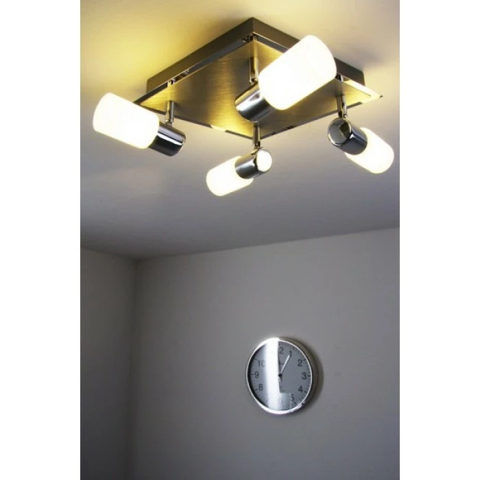 Trio Leuchten CLAPTON Deckenleuchte LED Chrom, Aluminium, Edelstahl, 4-flammig – Bild 10