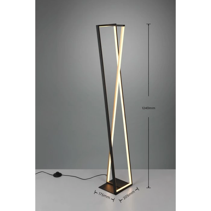 Trio Leuchten Edge Stehleuchte LED Schwarz, 1-flammig – Bild 6