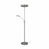 Trio Leuchten Franklin Deckenfluter LED Nickel-Matt, 2-flammig