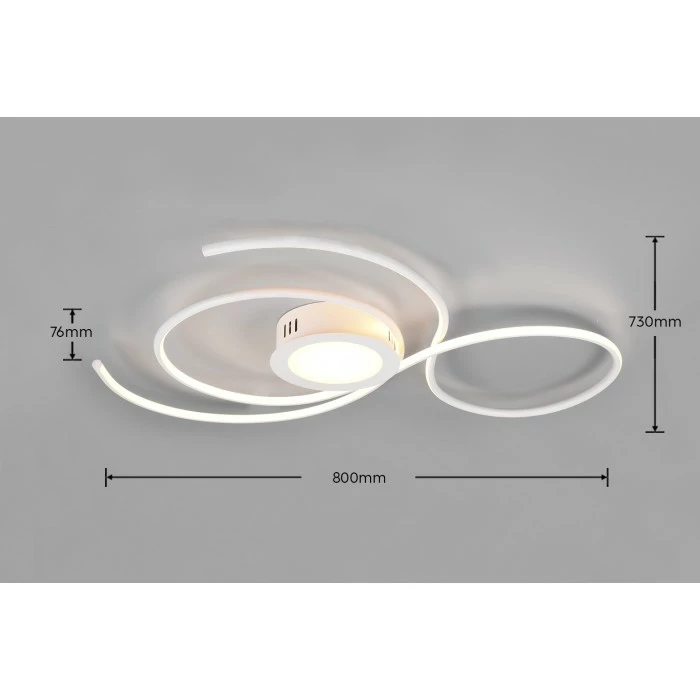 Trio Leuchten Jive Deckenleuchte LED Weiß, 1-flammig, Fernbedienung – Bild 12